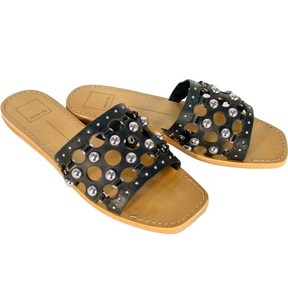 DOLCE VITA Celita $110 Studded Slide Sandals Women's 9 - NWOB - Picture 4 of 6
